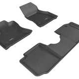 All-Weather Custom-Fit Floor Mats for Fiat 500L 2014-2020 with Non-Slip Backing - Black - 1st Row 2nd Row