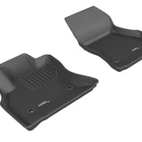 All-Weather Custom-Fit Floor Mats for Fiat 500L 2014-2020 with Non-Slip Backing - Black - 1st Row