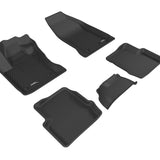 All-Weather Custom-Fit Floor Mats for Fiat 500X 2015-2023 with Non-Slip Backing - Black - 1st Row 2nd Row