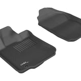 All-Weather Custom-Fit Floor Mats for Ford Fusion 2006-2012 with Non-Slip Backing - Black - 1st Row