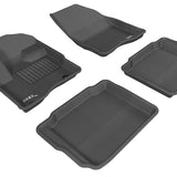 All-Weather Custom-Fit Floor Mats for Ford Taurus 2010-2019 with Non-Slip Backing - Black - 1st Row 2nd Row