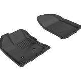 All-Weather Custom-Fit Floor Mats for Ford Edge 2007-2014 with Non-Slip Backing - Black - 1st Row