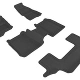 All-Weather Custom-Fit Floor Mats for Ford Flex 2009-2019 with Non-Slip Backing - Black - 1st Row 2nd Row 3rd Row