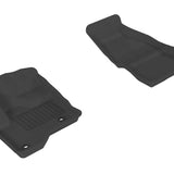 All-Weather Custom-Fit Floor Mats for Ford Flex 2009-2019 with Non-Slip Backing - Black - 1st Row