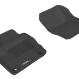All-Weather Custom-Fit Floor Mats for Ford Focus 2012-2018 with Non-Slip Backing - Black - 1st Row