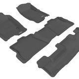 All-Weather Custom-Fit Floor Mats for Ford Explorer 2006-2010 with Non-Slip Backing - Black - 1st Row 2nd Row 3rd Row