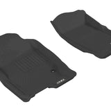 All-Weather Custom-Fit Floor Mats for Ford Explorer 2006-2010 with Non-Slip Backing - Black - 1st Row