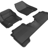 All-Weather Custom-Fit Floor Mats for Ford C-Max/Escape 2013-2018 with Non-Slip Backing - Black - 1st Row 2nd Row