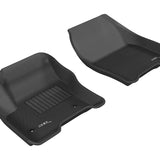 All-Weather Custom-Fit Floor Mats for Ford C-Max/Escape 2013-2018 with Non-Slip Backing - Black - 1st Row