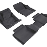 All-Weather Custom-Fit Floor Mats for Ford Fusion 2013-2016 with Non-Slip Backing - Black - 1st Row 2nd Row