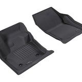All-Weather Custom-Fit Floor Mats for Ford/ Lincoln Fusion/ Mkz 2013-2016 with Non-Slip Backing - Black - 1st Row
