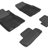 All-Weather Custom-Fit Floor Mats for Ford Mustang 2005-2009 with Non-Slip Backing - Black - 1st Row 2nd Row