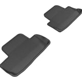 All-Weather Custom-Fit Floor Mats for Ford Mustang 2005-2014 with Non-Slip Backing - Black - 2nd Row