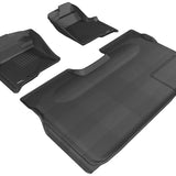 All-Weather Custom-Fit Floor Mats for Ford F-150 Supercrew 2009-2010 with Non-Slip Backing - Black - 1st Row 2nd Row