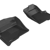 All-Weather Custom-Fit Floor Mats for Ford F-150 Regular Cab / Supercab / Supercrew 2009-2010 with Non-Slip Backing - Black - 1st Row