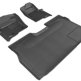 All-Weather Custom-Fit Floor Mats for Ford F-150 Supercrew 2010-2014 with Non-Slip Backing - Black - 1st Row 2nd Row
