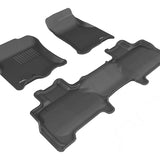 All-Weather Custom-Fit Floor Mats for Ford Expedition 2007-2010 with Non-Slip Backing - Black - 1st Row 2nd Row