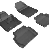 All-Weather Custom-Fit Floor Mats for Ford Fiesta 2011-2019 with Non-Slip Backing - Black - 1st Row 2nd Row