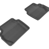 All-Weather Custom-Fit Floor Mats for Ford Fiesta 2011-2019 with Non-Slip Backing - Black - 2nd Row