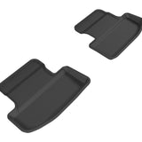 All-Weather Custom-Fit Floor Mats for Ford Mustang 2015-2025 with Non-Slip Backing - Black - 2nd Row