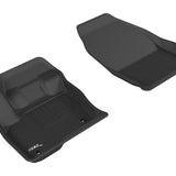 All-Weather Custom-Fit Floor Mats for Ford Edge 2015-2024 with Non-Slip Backing - Black - 1st Row