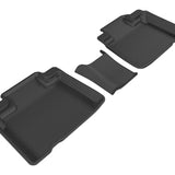 All-Weather Custom-Fit Floor Mats for Ford Edge 2015-2024 with Non-Slip Backing - Black - 2nd Row