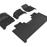 All-Weather Custom-Fit Floor Mats for Ford F-150 Supercab 2015-2025 with Non-Slip Backing - Black - 1st Row 2nd Row