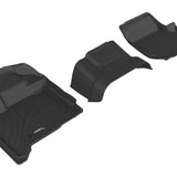 All-Weather Custom-Fit Floor Mats for Ford F-150 Supercab / Supercrew 2015-2025 with Non-Slip Backing - Black - 1st Row