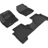 All-Weather Custom-Fit Floor Mats for Ford Escape 2015-2019 with Non-Slip Backing - Black - 1st Row 2nd Row