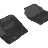 All-Weather Custom-Fit Floor Mats for Ford Escape 2015-2019 with Non-Slip Backing - Black - 1st Row