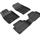 All-Weather Custom-Fit Floor Mats for Ford Ecosport 2018-2022 with Non-Slip Backing - Black - 1st Row 2nd Row