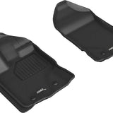 All-Weather Custom-Fit Floor Mats for Ford Ranger 2019-2023 with Non-Slip Backing - Black - 1st Row