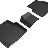 All-Weather Custom-Fit Floor Mats for Ford Escape 2020-2025 with Non-Slip Backing - Black - 2nd Row