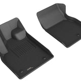 All-Weather Custom-Fit Floor Mats for Ford Mustang Mach-E 2021-2024 with Non-Slip Backing - Black - 1st Row