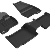 All-Weather Custom-Fit Floor Mats for Ford Explorer 2017-2019 with Non-Slip Backing - Black - 1st Row 2nd Row