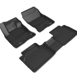 All-Weather Custom-Fit Floor Mats for Ford Escape Hybrid 2020-2025 with Non-Slip Backing - Black - 1st Row 2nd Row