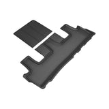 All-Weather Custom-Fit Floor Mats for Ford Expedition Max 2018-2024 with Non-Slip Backing - Black - 3rd Row