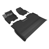 All-Weather Custom-Fit Floor Mats for Ford  F-150 Lightning Supercrew 2015-2025 with Non-Slip Backing - Black - 1st Row 2nd Row