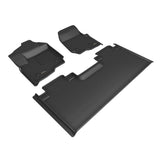 All-Weather Custom-Fit Floor Mats for Ford F-250 / F-350 / F-450 Supercab 2017-2025 with Non-Slip Backing - Black - 1st Row 2nd Row
