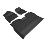 All-Weather Custom-Fit Floor Mats for Ford F-250 / F-350 / F-450 Crew Cab 2017-2025 with Non-Slip Backing - Black - 1st Row 2nd Row