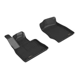 All-Weather Custom-Fit Floor Mats for Ford Explorer 2021-2024 with Non-Slip Backing - Black - 1st Row