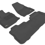All-Weather Custom-Fit Floor Mats for GMC Terrain 2010-2017 with Non-Slip Backing - Black - 1st Row 2nd Row