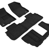All-Weather Custom-Fit Floor Mats for GMC Acadia 2017-2023 with Non-Slip Backing - Black - 1st Row 2nd Row 3rd Row