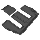 All-Weather Custom-Fit Floor Mats for GMC / Cadillac Acadia / Xt6 2020-2025 with Non-Slip Backing - Black - 3rd Row