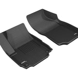 All-Weather Custom-Fit Floor Mats for GMC Terrain 2018-2024 with Non-Slip Backing - Black - 1st Row