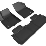 All-Weather Custom-Fit Floor Mats for GMC Acadia 5-Seats 2017-2023 with Non-Slip Backing - Black - 1st Row 2nd Row