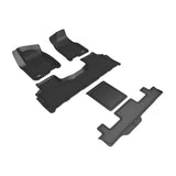 All-Weather Custom-Fit Floor Mats for GMC Yukon 2021-2025 with Non-Slip Backing - Black - 1st Row 2nd Row 3rd Row