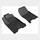 All-Weather Custom-Fit Floor Mats for GMC / Chevrolet Canyon / Colorado 2023-2024 with Non-Slip Backing - Black - 1st Row