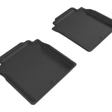 All-Weather Custom-Fit Floor Mats for Genesis G90 2017-2022 with Non-Slip Backing - Black - 2nd Row