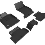 All-Weather Custom-Fit Floor Mats for Genesis G70 Awd 2019-2025 with Non-Slip Backing - Black - 1st Row 2nd Row